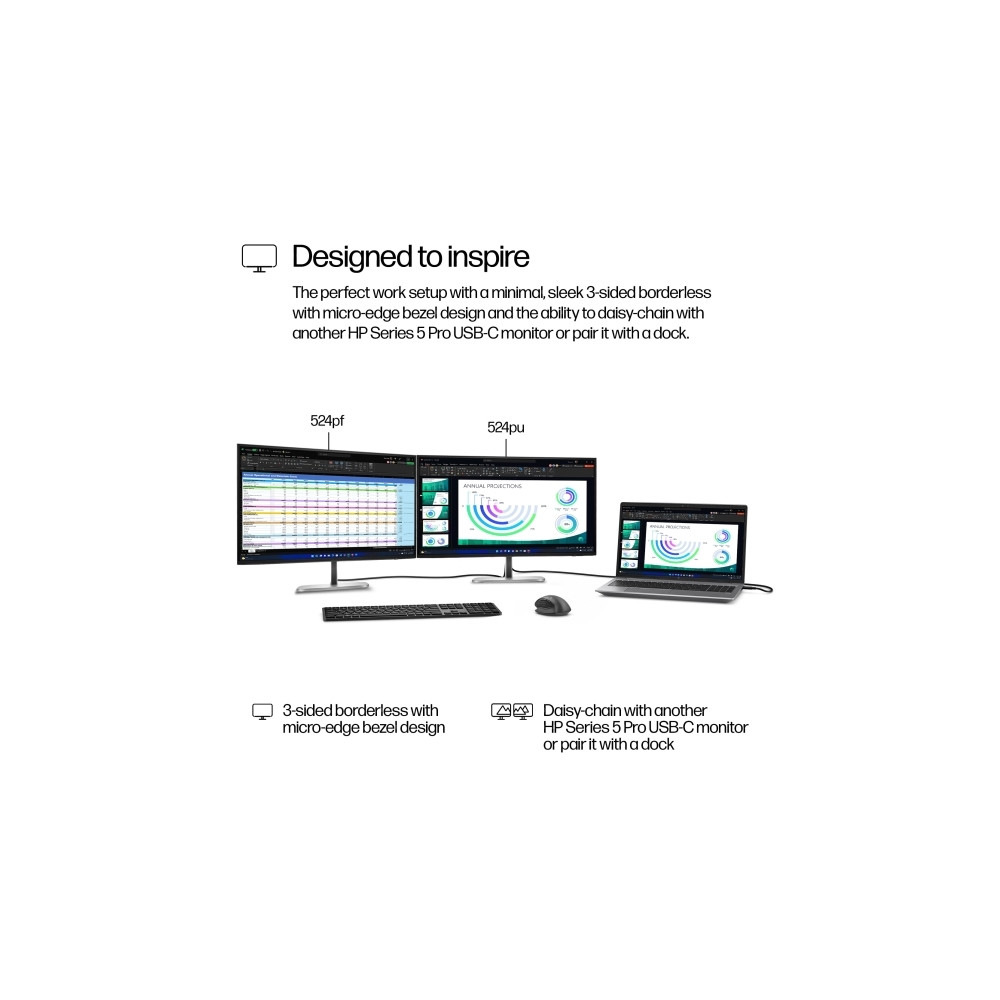 Produktbild för HP 524pf - Series 5 Pro - LED-skärm - Full HD (1080p) - 24" - Smart Buy