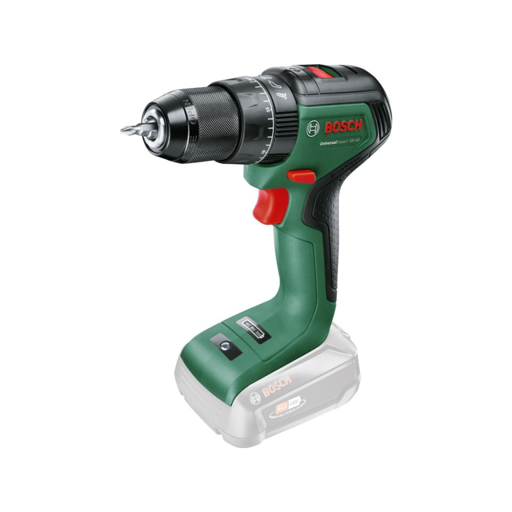 Produktbild för Bosch UniversalImpact 18V-60 - slagborr/skruvdragare - sladdlös - 2 hastigheter - inget batteri, ingen laddare