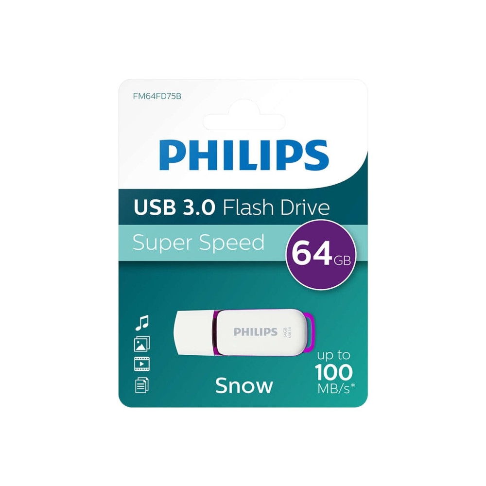 Produktbild för Philips FM64FD75B Snow edition 3.0 - USB flash-enhet - 64 GB