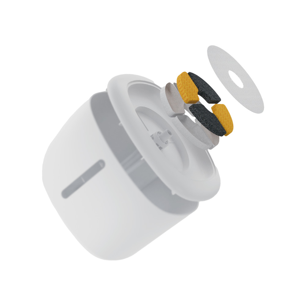 Produktbild för Vattenfontän Vit/Svart 2,5L