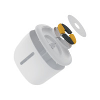 Produktbild för Vattenfontän Vit/Svart 2,5L