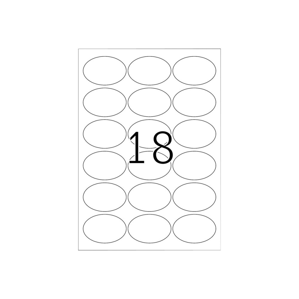 Produktbild för HERMA Special - etiketter - matt - 450 etikett (er) - 63,5 x 42,3 mm (oval)