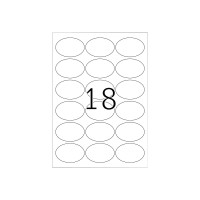 Produktbild för HERMA Special - etiketter - matt - 450 etikett (er) - 63,5 x 42,3 mm (oval)