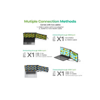 Produktbild för Mobile Pixels DUEX Max DS - LCD-skärm - Full HD (1080p) - 14.1"