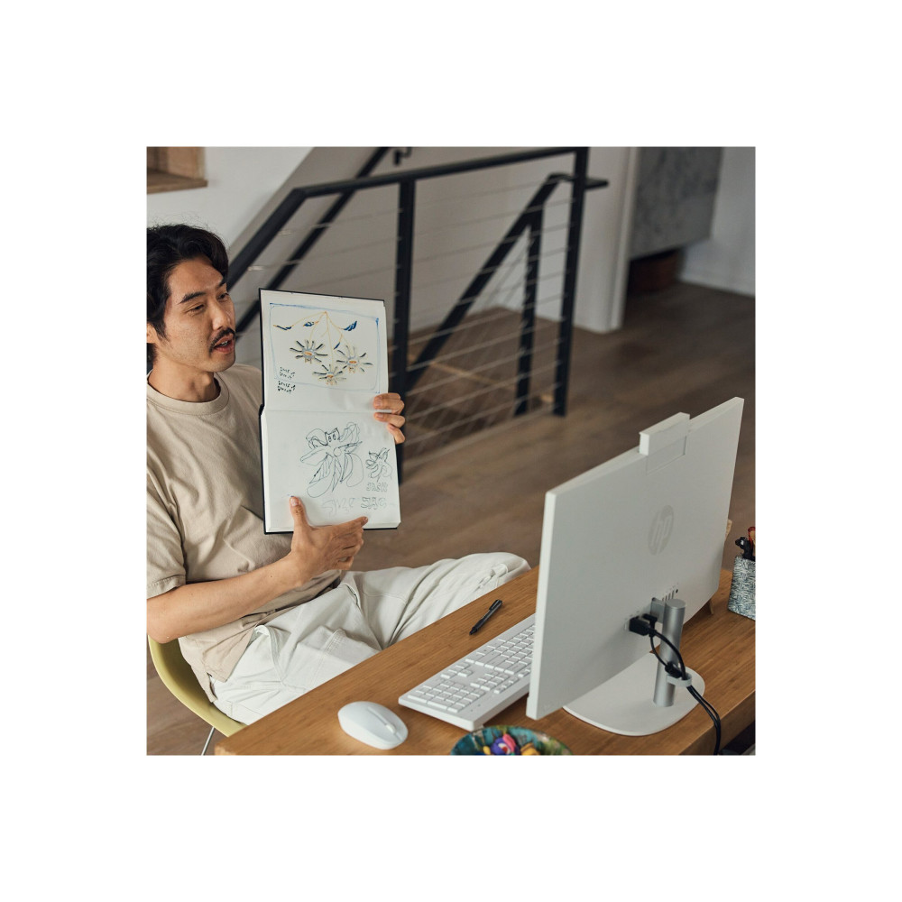 Produktbild för HP 24-cr0109ng - allt-i-ett Ryzen 5 7520U 2.8 GHz - 16 GB - SSD 512 GB - LED 23.8" - tysk