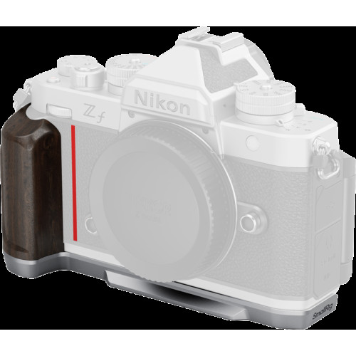 SMALLRIG SmallRig 5707 L-Shaped Mount Plate with Wooden Handle for Nikon Z f Silver