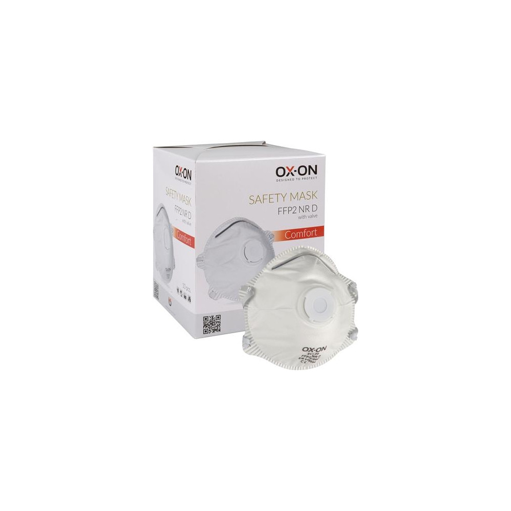 Produktbild för Dammmask med ventilation FFP2NR D för fasta partiklar och fl...