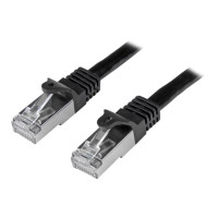Produktbild för Startech 5m CAT6 Ethernet Cable, 10 Gigabit Shielded Snagless RJ45 100W PoE Patch Cord, CAT 6 10GbE SFTP Network Cable w/Strain Relief, Black, Wiring is UL Certified/TIA - Category 6 - 26AWG (N6SPAT5MBK) - patch-kabel - svart