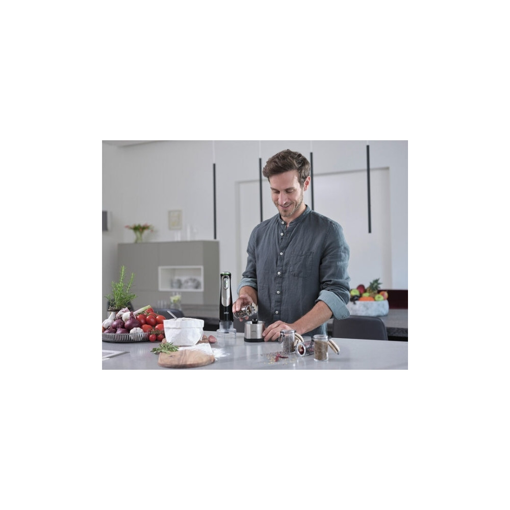 Produktbild för Braun Multiquick 9 MQ 9138XI - handmixer - premiumsvart/borstat rostfritt stål