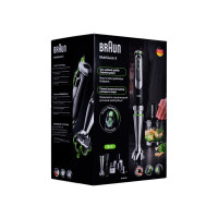 Produktbild för Braun Multiquick 9 MQ 9138XI - handmixer - premiumsvart/borstat rostfritt stål