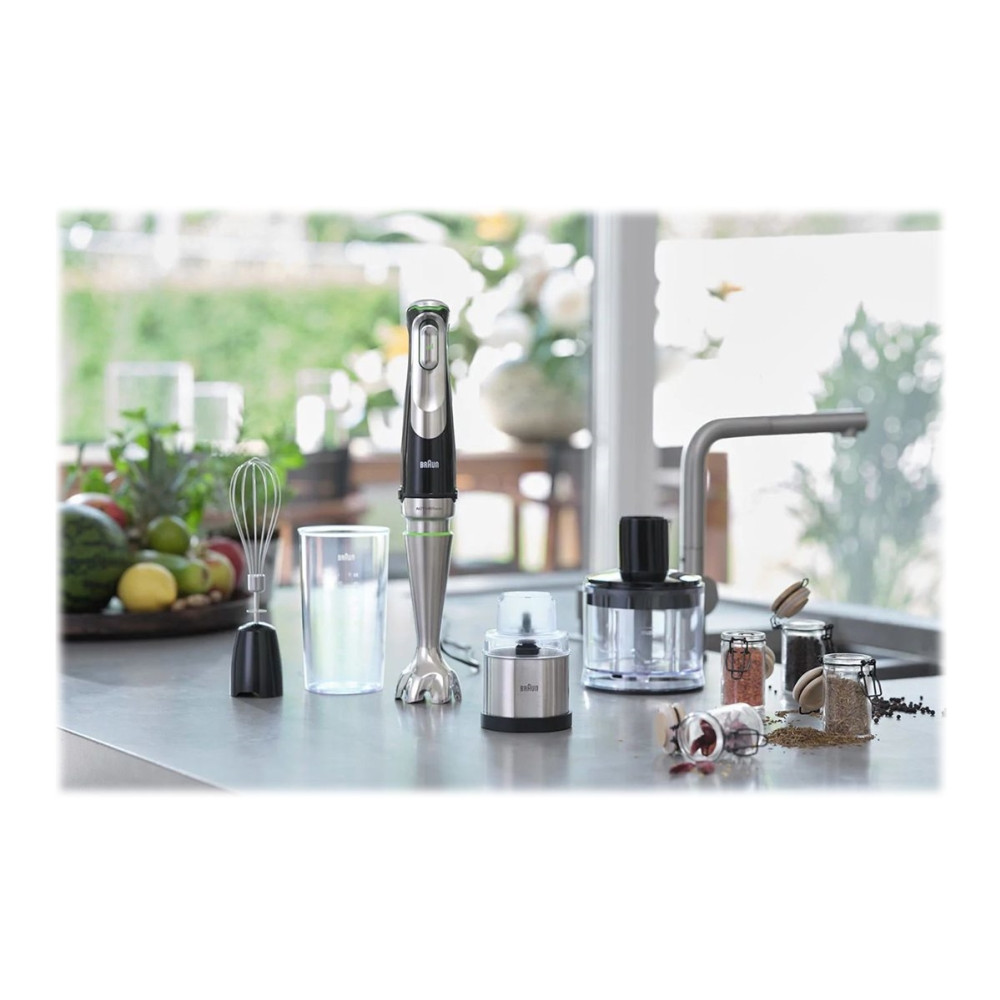 Produktbild för Braun Multiquick 9 MQ 9138XI - handmixer - premiumsvart/borstat rostfritt stål
