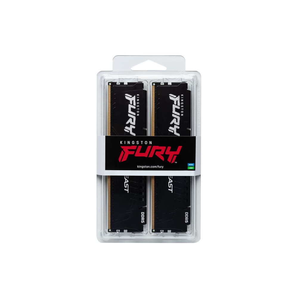 Produktbild för Kingston FURY Beast - DDR5 - sats - 16 GB: 2 x 8 GB - DIMM 288-pin - 5600 MHz / PC5-44800 - ej buffrad