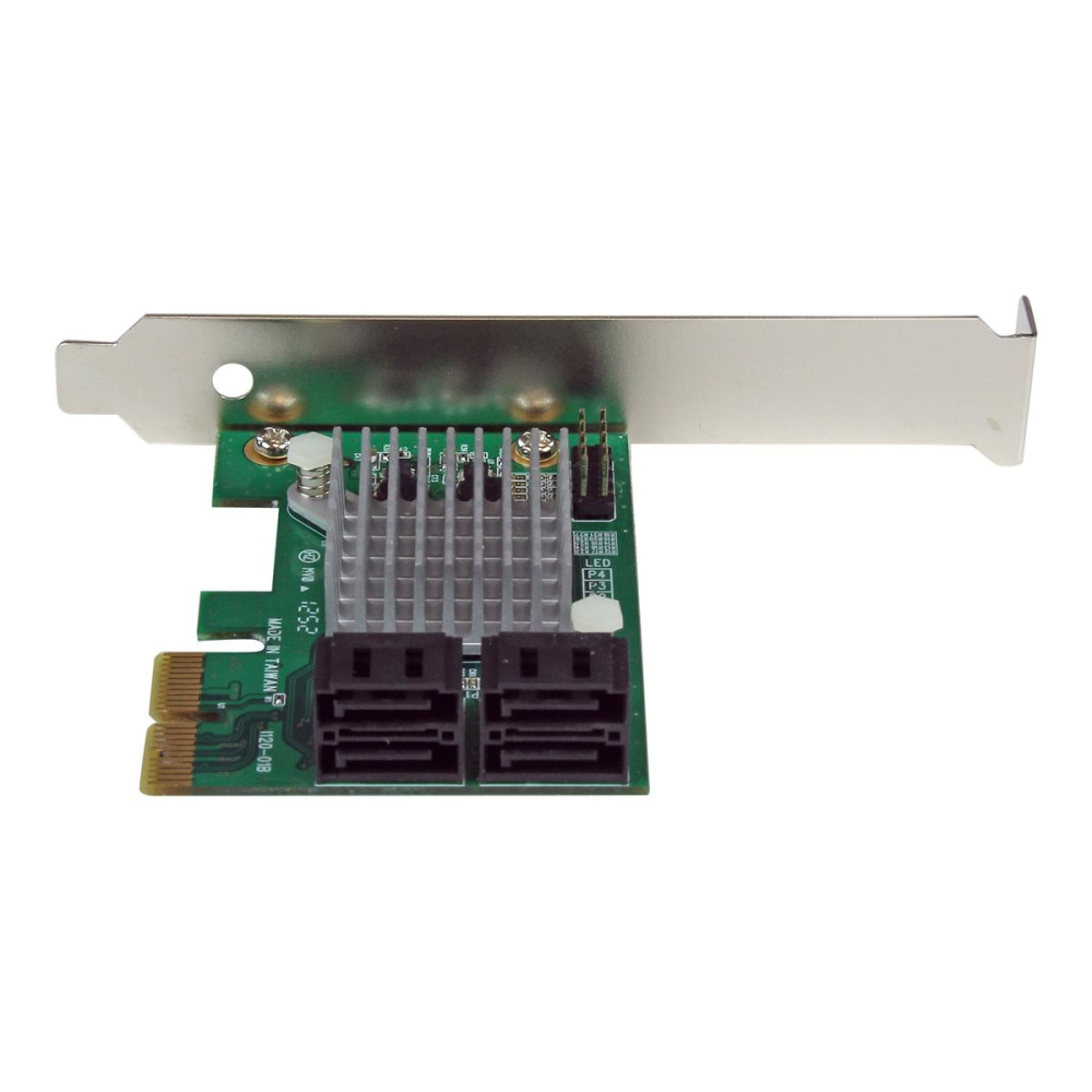Produktbild för Startech PCI Express 2.0 SATA III 6 Gbps RAID-kontrollerkort med 4 portar och HyperDuo nivåindelad SSD-lagring - kontrollerkort (RAID) - SATA 6Gb/s - PCIe 2.0 x2