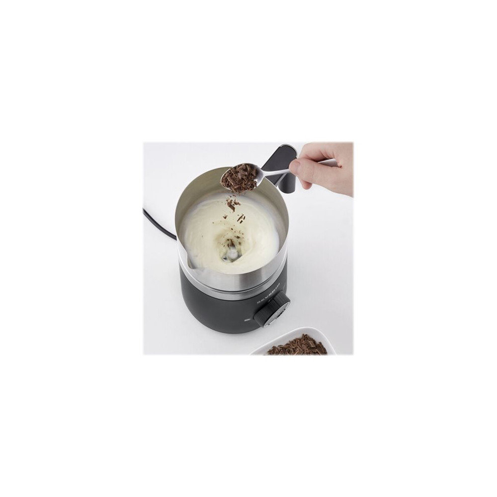 Produktbild för SEVERIN SM 3585 Spuma 500 - mjölkskummare - borstat stål/svart