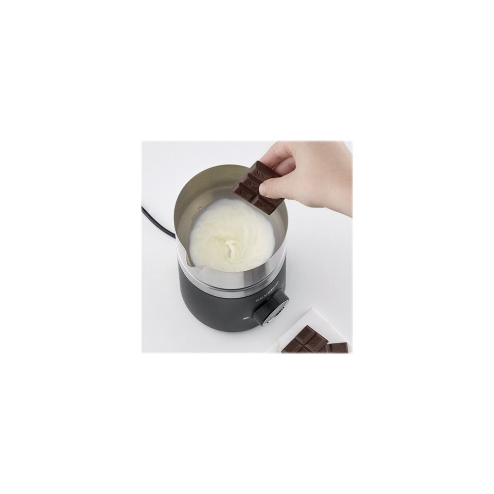 Produktbild för SEVERIN SM 3585 Spuma 500 - mjölkskummare - borstat stål/svart