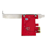 Produktbild för StarTech.com SATA PCIe-kort - 2-portars PCIe SATA-expansionskort - 6 Gbps - Hel-/lågprofil - PCI Express till SATA-adapter/-kontroller - ASM1061 icke-RAID-drift - PCIe till SATA-omvandlare - kontrollerkort - SATA 6Gb/s - PCIe 2.0 x1
