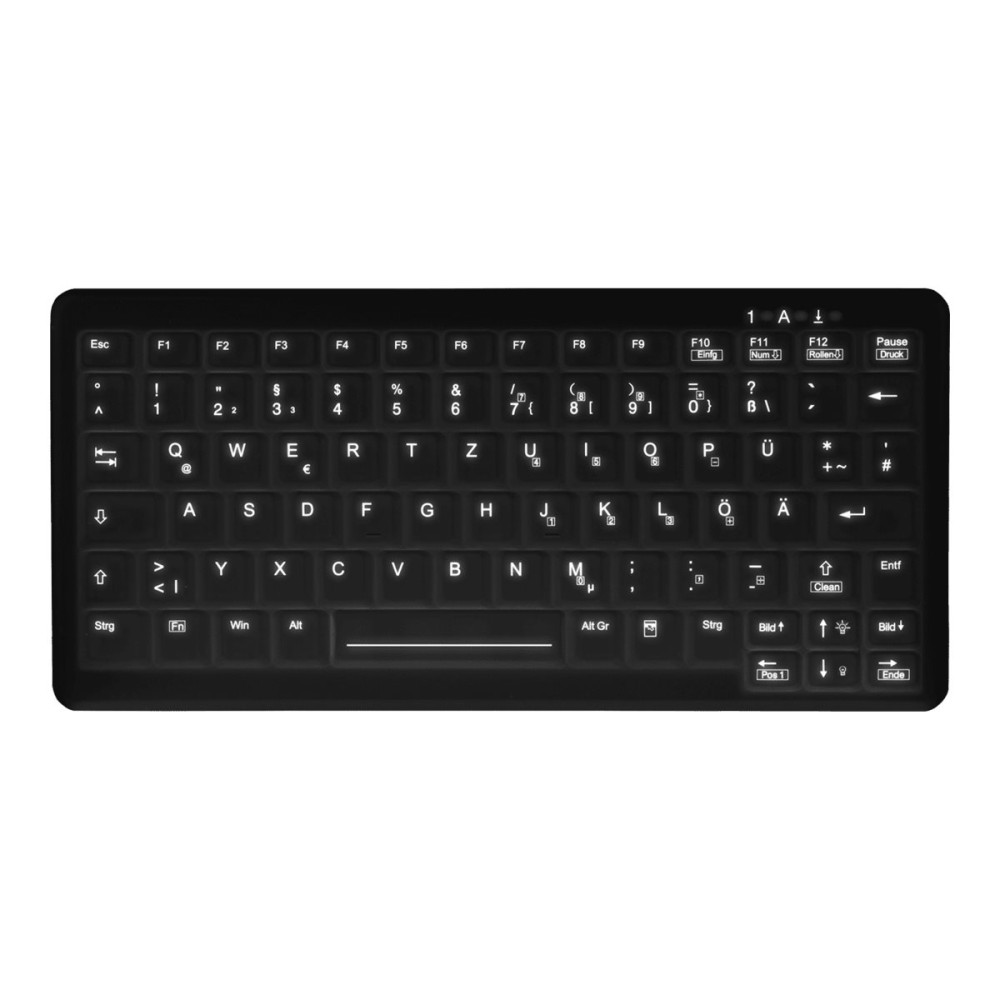 Produktbild för Active Key MedicalKey AK-C4110 - tangentbord - desinficeras med servett - QWERTZ - tysk - svart Inmatningsenhet
