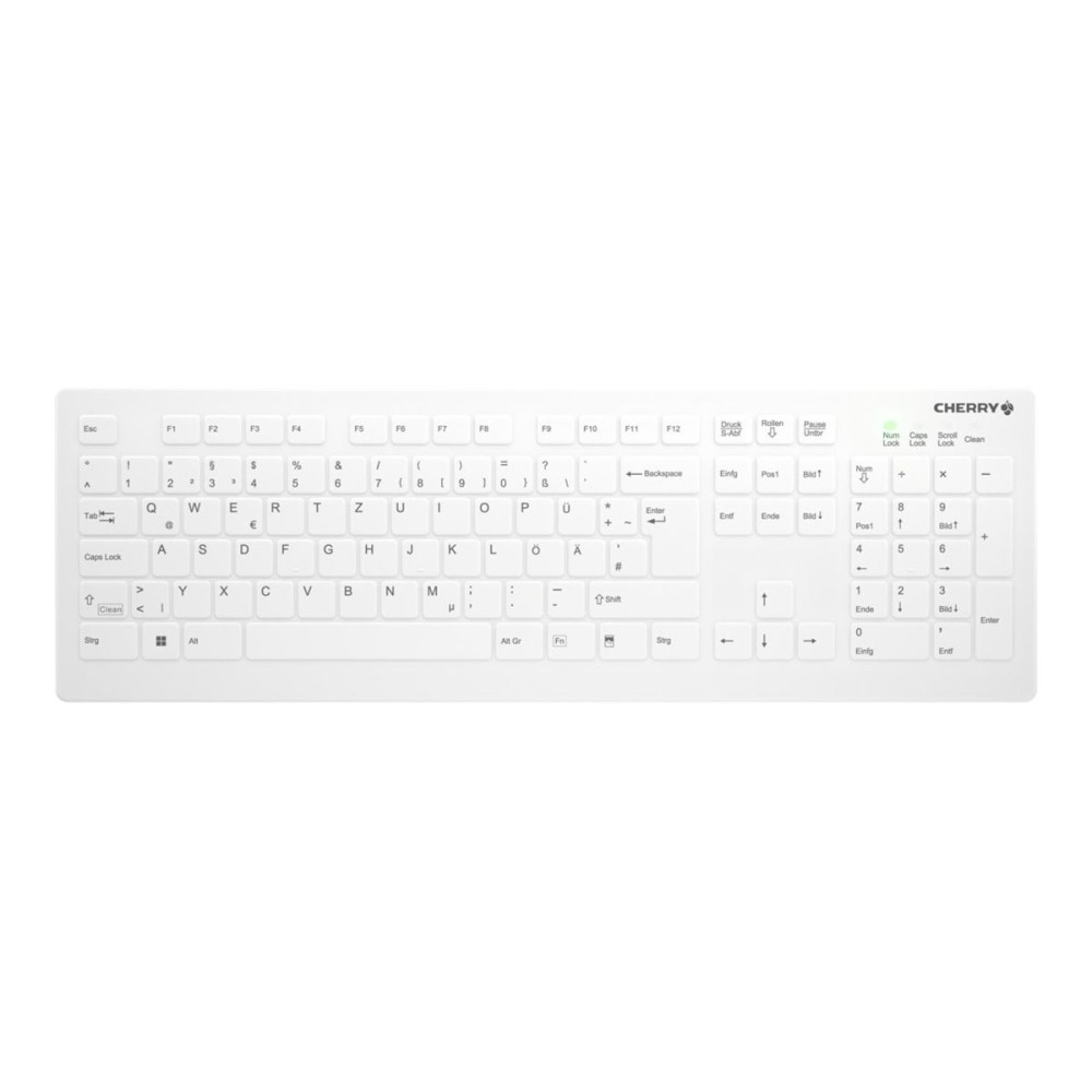 Produktbild för Contour Active Key QuickClean AK-C8112 - tangentbord - medicinsk, hygienisk design full size - QWERTZ - tysk - vit Inmatningsenhet