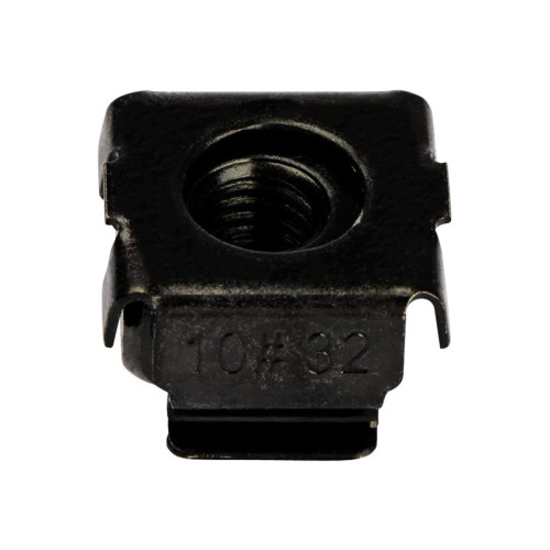 StarTech.com StarTech.com 10-32 Cage Nuts - 50 Pack - Rack Mount Clip Nuts - For Square Hole Server Rack - Black (CABCAGENUTS1032) - hylsmuttrar - TAA-kompatibel