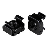 Produktbild för StarTech.com 10-32 Cage Nuts - 50 Pack - Rack Mount Clip Nuts - For Square Hole Server Rack - Black (CABCAGENUTS1032) - hylsmuttrar - TAA-kompatibel