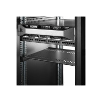 Produktbild för StarTech.com 2-Pack 1U Server Rack Shelf, Vented, 44lb Capacity, 16" Deep (CABSHELF116V2PK) - hylla för rack - 1U