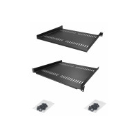 Produktbild för StarTech.com 2-Pack 1U Server Rack Shelf, Vented, 44lb Capacity, 16" Deep (CABSHELF116V2PK) - hylla för rack - 1U