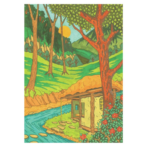Pomegranate Europe Ltd Sunrise at the Waiting Pavilion Notecard