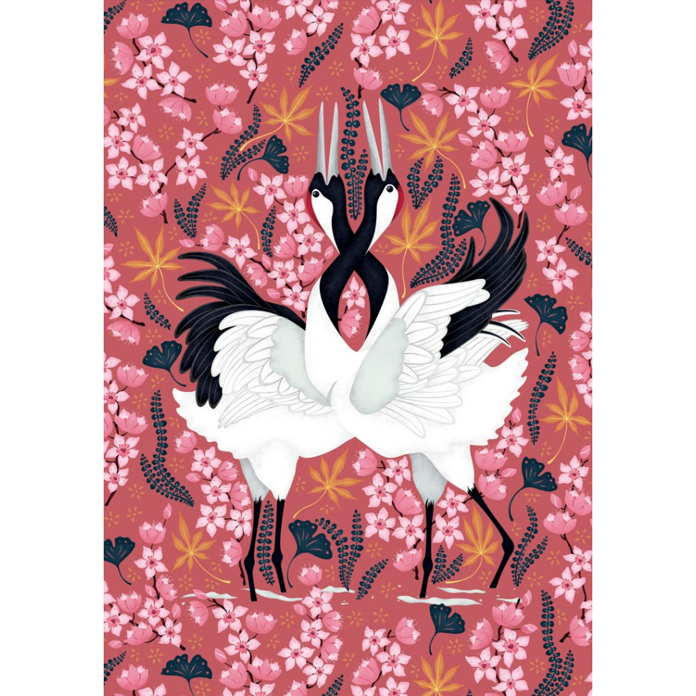 Produktbild för Japanese Cranes Notecard