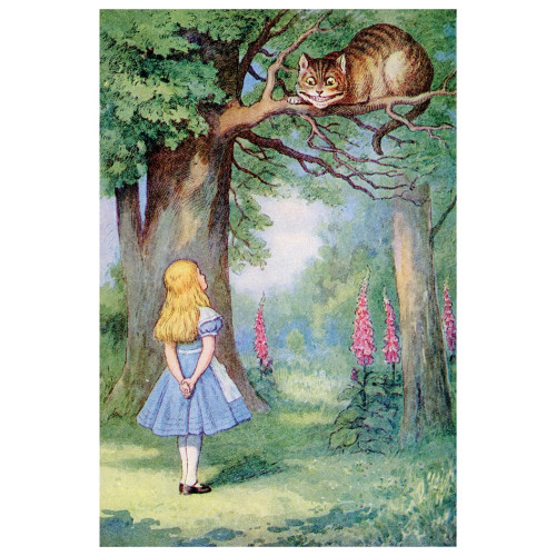 Pomegranate Europe Ltd Alice and the Cheshire Cat Notecard