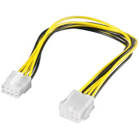 Produktbild för goobay CAK S-12 - förlängningskabel för ström - 8 stifts intern ström till 8 stifts intern ström - 28 cm