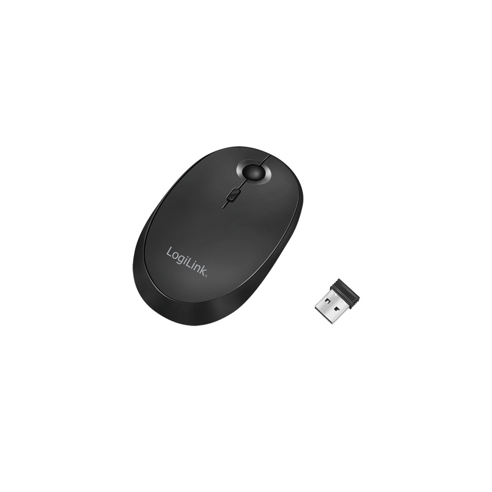 Produktbild för LogiLink - mus - 2.4 GHz, Bluetooth 4.0 - svart