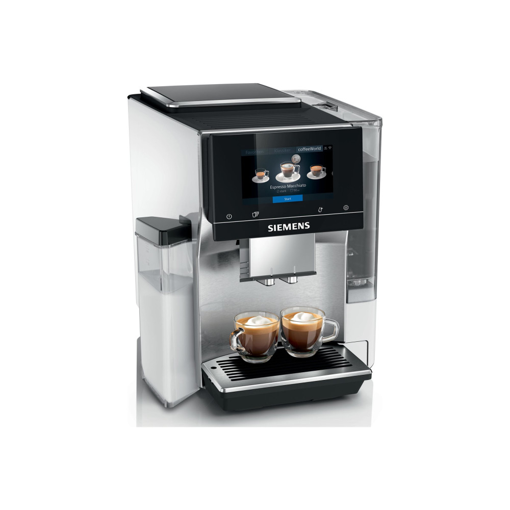 Produktbild för Siemens EQ.700 integral TQ715R03 - automatisk kaffekokare med mjölkskummare - 19 bar - rostfritt stål