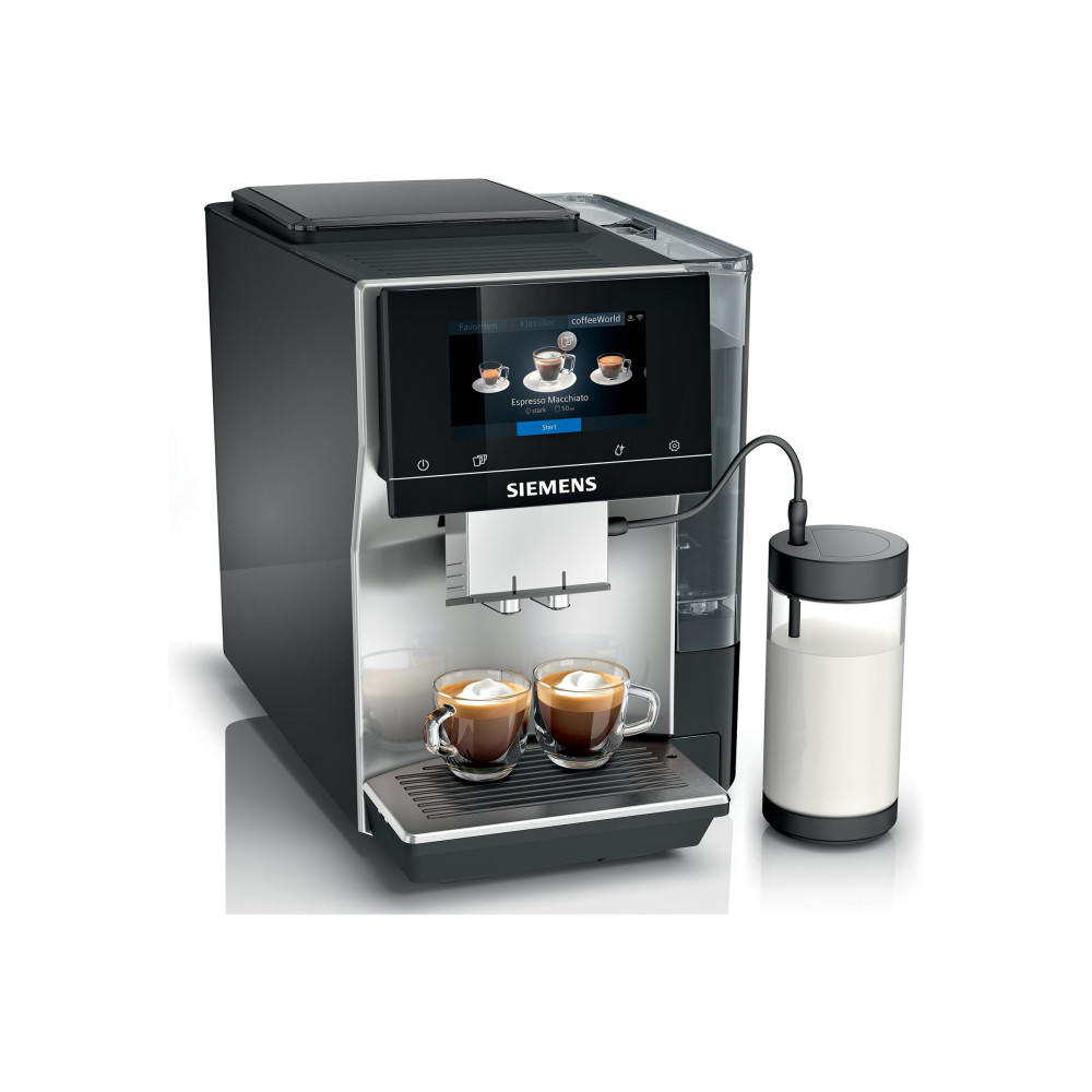Produktbild för Siemens EQ.700 classic TP715R07 - automatisk kaffekokare med mjölkskummare - 19 bar - inox silver metallisk