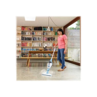 Produktbild för BLACK+DECKER FSMH1321 - ångdammsugare - skaft/handhållen - vit/aqua