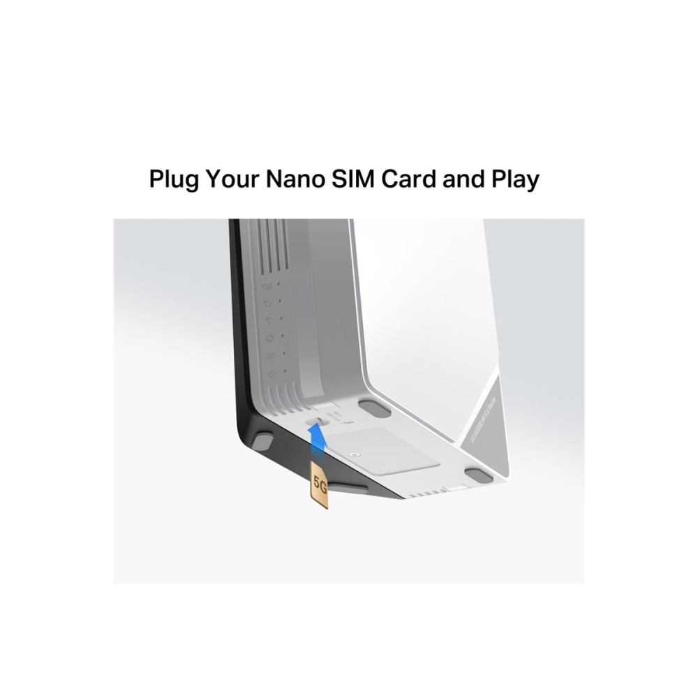 Produktbild för Mercusys MB520-5G V1 - trådlös router - WWAN - Wi-Fi 6, LTE - 5G, 4G - skrivbordsmodell