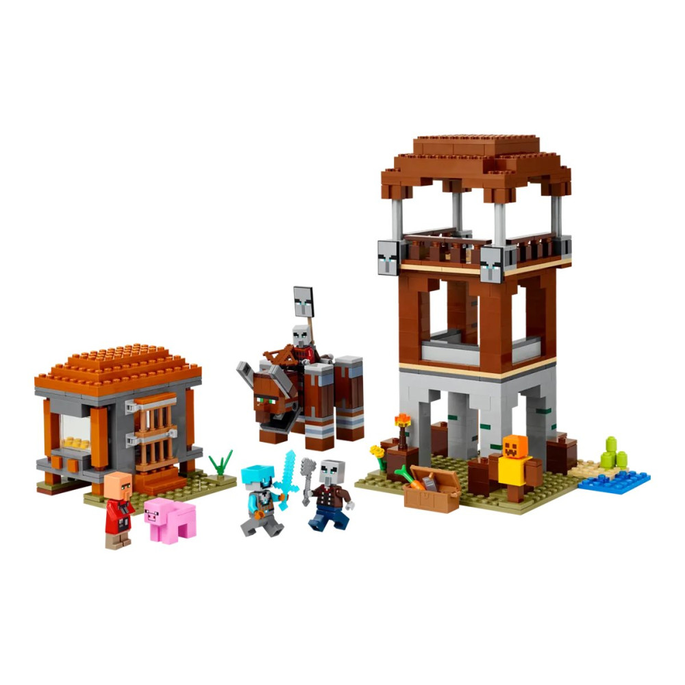 Produktbild för LEGO Minecraft 21278 - Pillager-företrädare och Ravager - byggsats