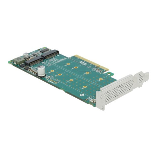 DeLOCK Delock PCI Express x8 Card to 2 x internal NVMe M.2 Key M - Bifurcation - kontrollerkort - M.2 NVMe Card - PCIe 4.0 x8