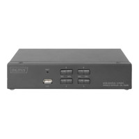 Produktbild för DIGITUS DS-12880 - omkopplare för tangentbord/video/mus/ljud/USB - 4 portar