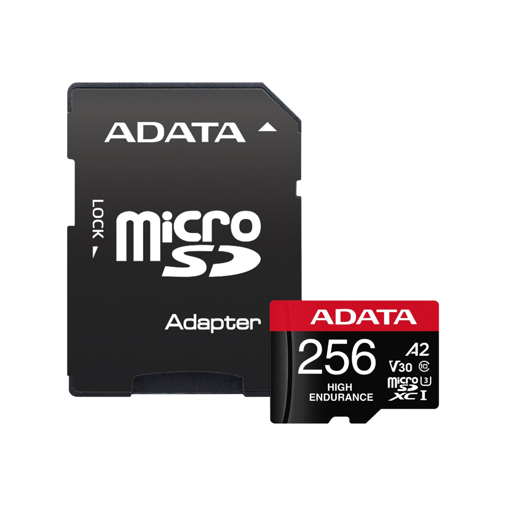 Produktbild för ADATA High Endurance - flash-minneskort - 256 GB - mikroSDXC UHS-I