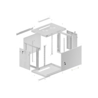 Produktbild för Lanberg WF01 64/66 V2 Series WF01-6409-00S - skåp - 9U