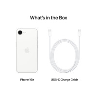 Produktbild för Apple iPhone 16e - vit - 5G smartphone - 128 GB - GSM