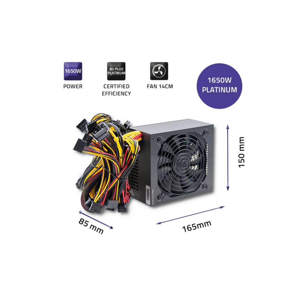 Produktbild för Qoltec Monolith - nätaggregat - effektiv - 1650 watt