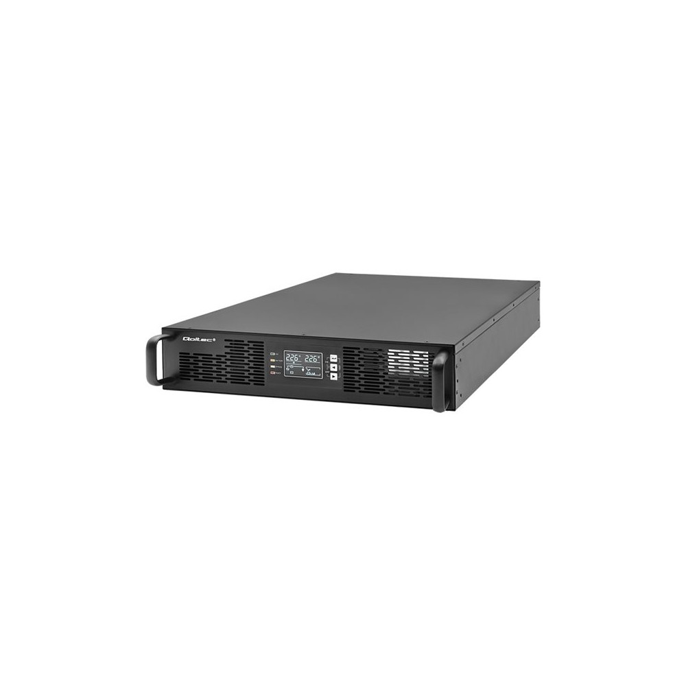 Produktbild för Qoltec - UPS - effektfaktor 1,0, LCD, EPO, online - 3000 watt - 3000 VA
