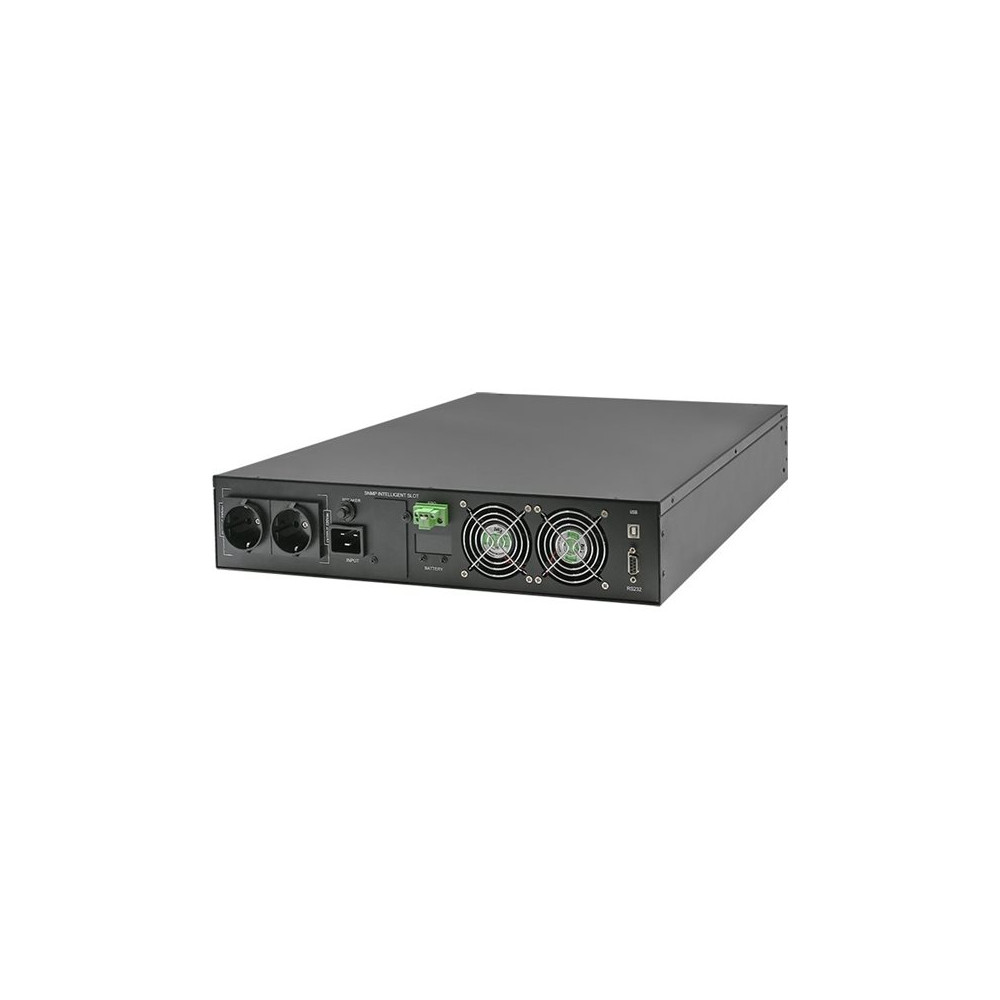 Produktbild för Qoltec - UPS - effektfaktor 1,0, LCD, EPO, online - 3000 watt - 3000 VA