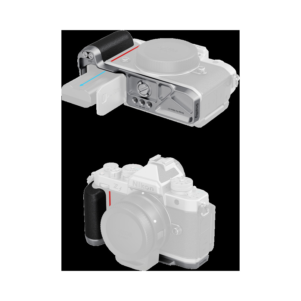 Produktbild för SmallRig 5706 L-Shaped Mount Plate with Silicone Handle for Nikon Z f Silver