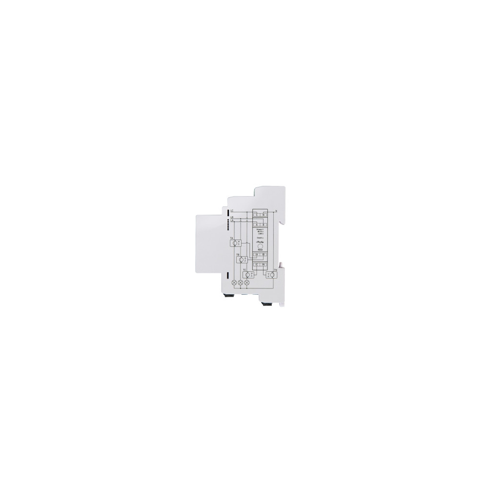 Produktbild för Shelly Pro Series 3EM - ström-/energimätare - 802.11b/g/n, Bluetooth 4.2 - vit