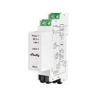 Produktbild för Shelly Pro Series 3EM - ström-/energimätare - 802.11b/g/n, Bluetooth 4.2 - vit