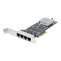 Produktbild för Startech 4-Port 2.5Gbps NBASE-T PCIe Network Card, Intel I225-V Chip, Quad Port Computer Network Card, Multi-Gigabit NIC, PCI Express Server LAN Card, Desktop Ethernet Interface Card, PCI Express 2.0 (PR42GI-NETWORK-CARD) - nätverksadapter - PCIe 2.0 x4 -