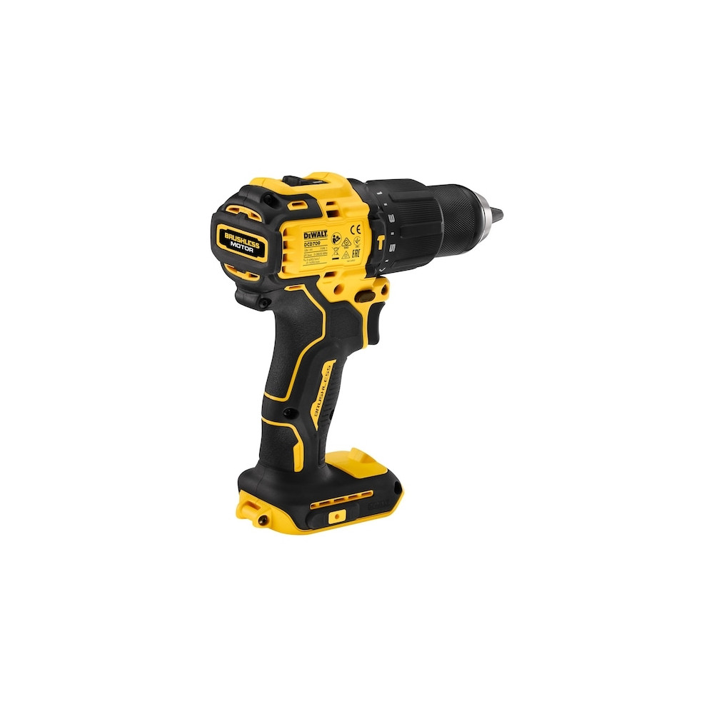 Produktbild för DeWALT DCD709N-XJ, Borr med pistolgrepp, utan nyckel, Borstl...