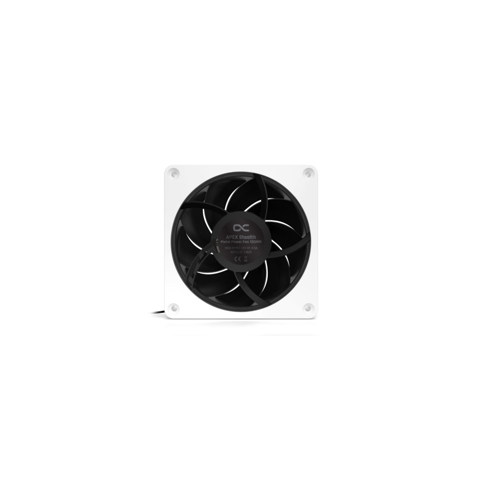 Produktbild för Alphacool Apex Stealth Metal Power Fan 3000rpm White (120x12...
